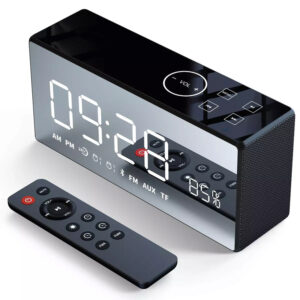 TEC-BS95 Portable Wireless Bluetooth 5.0 Mini Cyber Speaker with LED Digital Clock